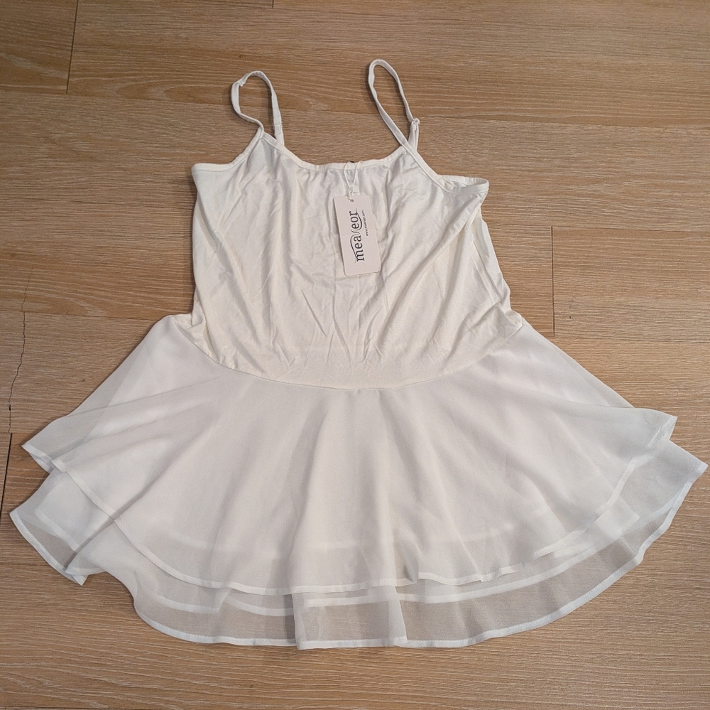 Elegant White Spaghetti Strap Blouse
